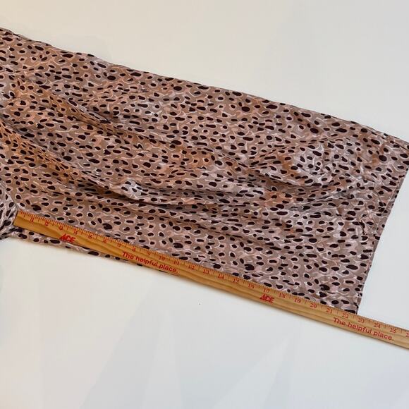 Anthropologie Isobel Cheetah Animal Print Pleated Wide Leg Pants Size Small EUC - Picture 12 of 16